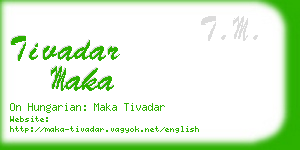 tivadar maka business card